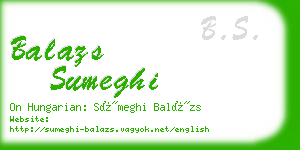 balazs sumeghi business card